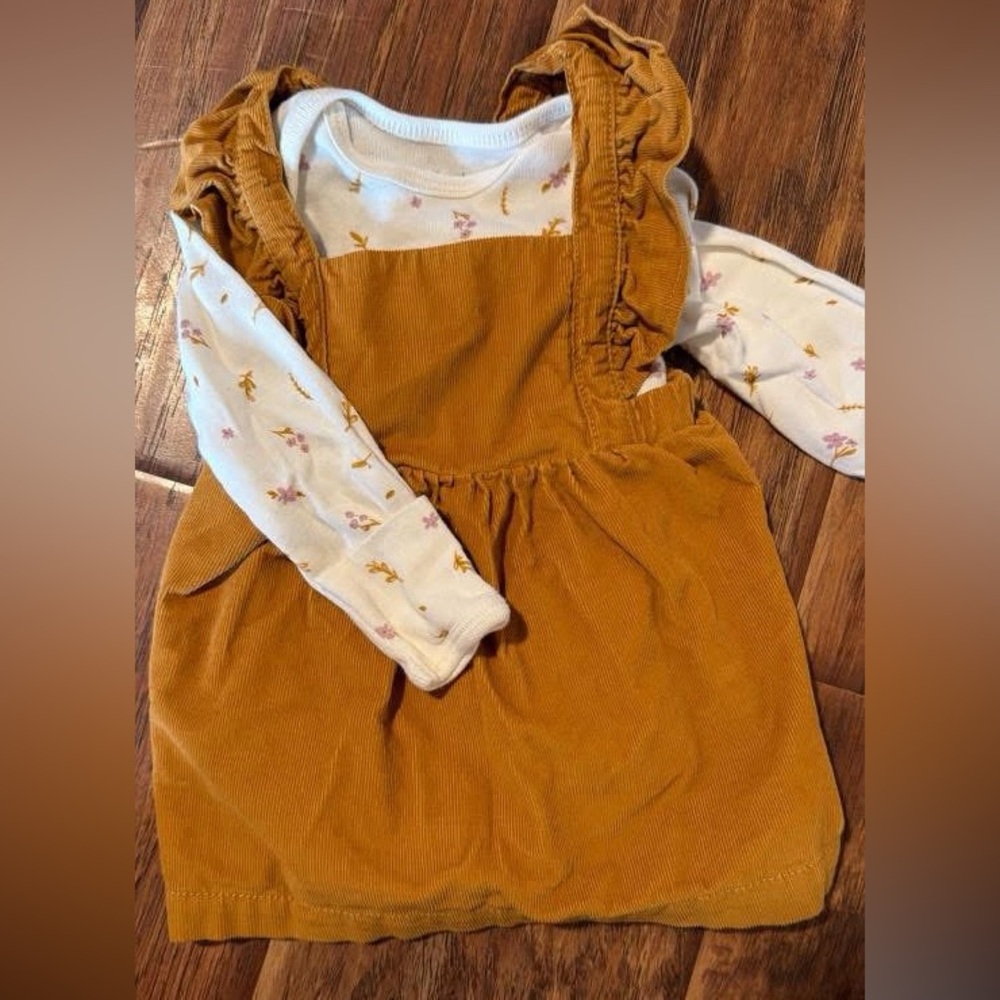 Kids Mustard Corduroy Dress